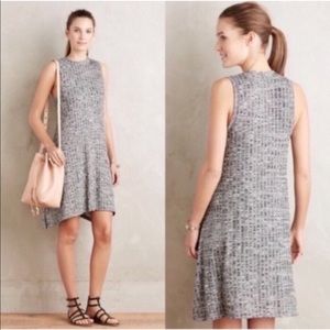 Anthropologie Maeve brand Emerson ribbed gray dress with pockets